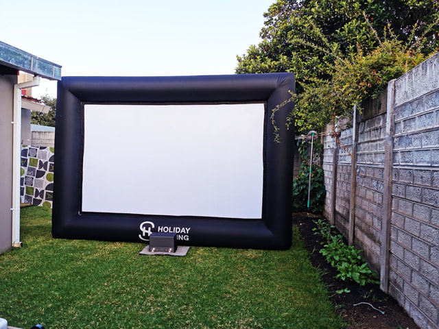 outdoor inflatable movie screen with sound and projector for hire vaal triangle